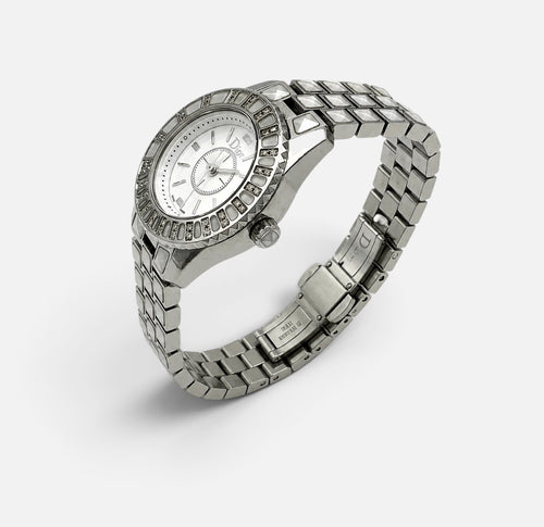 Christian Dior Christal Diamond Bezel White Sapphire Ladies Watch-CD112113 (Vintage)