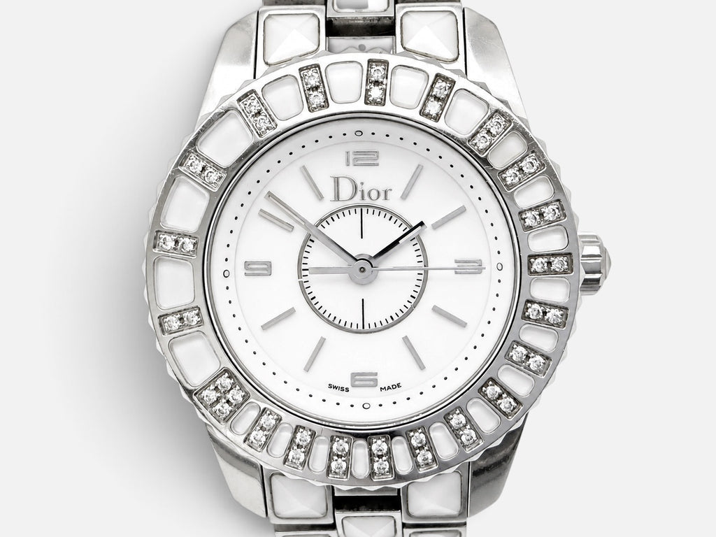 Christian Dior Christal Diamond Bezel White Sapphire Ladies Watch-CD112113 (Vintage)