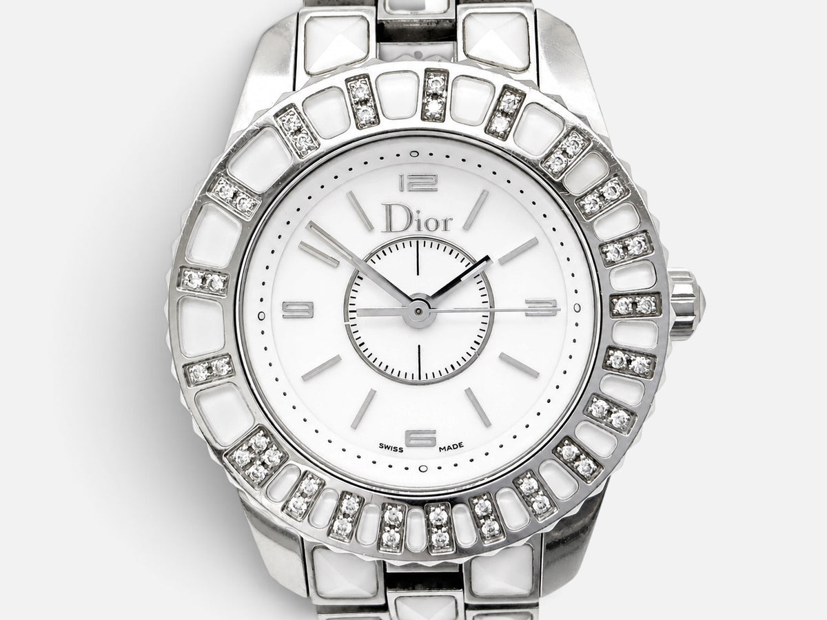 Christian Dior Christal Diamond Bezel White Sapphire Ladies Watch-CD112113 (Vintage)