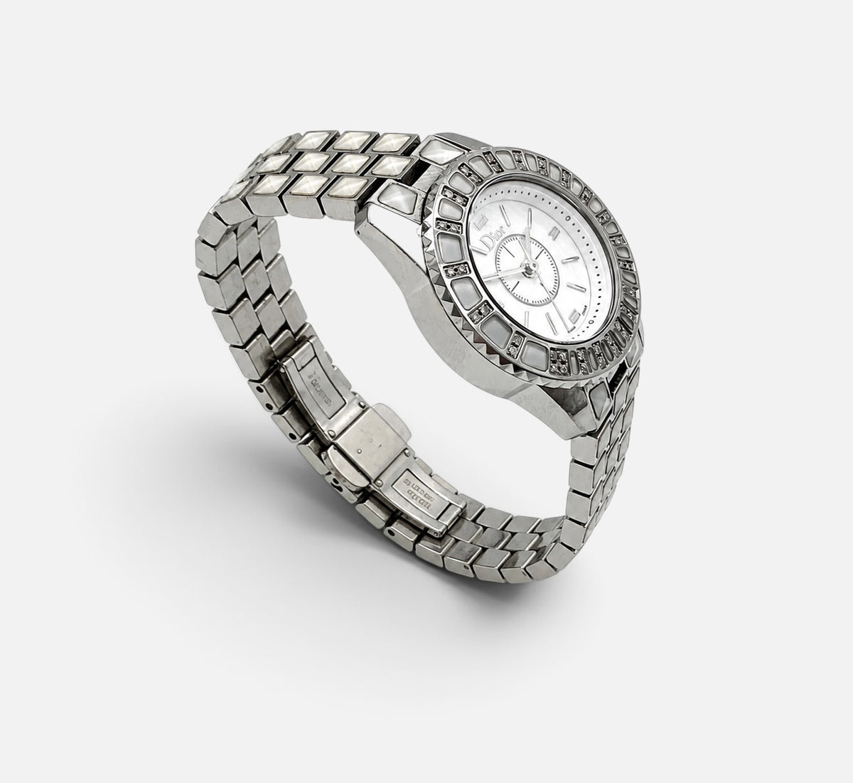 Christian Dior Christal Diamond Bezel White Sapphire Ladies Watch-CD112113 (Vintage)