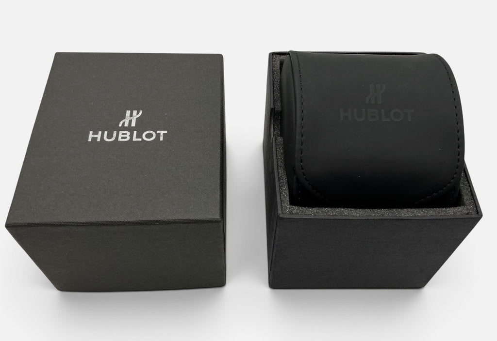 Genuine Hublot OEM Black Watch Box With Travel Pouch & Watch Cushion
