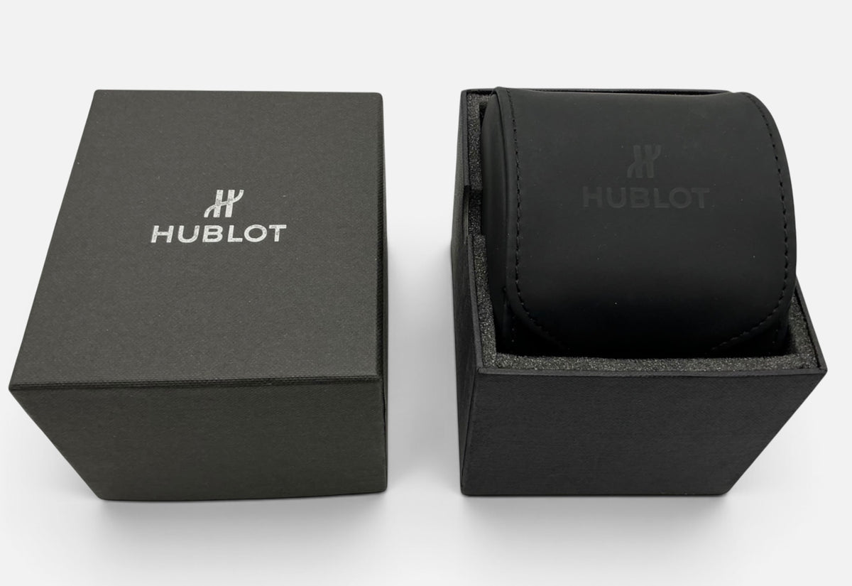Genuine Hublot OEM Black Watch Box With Travel Pouch & Watch Cushion
