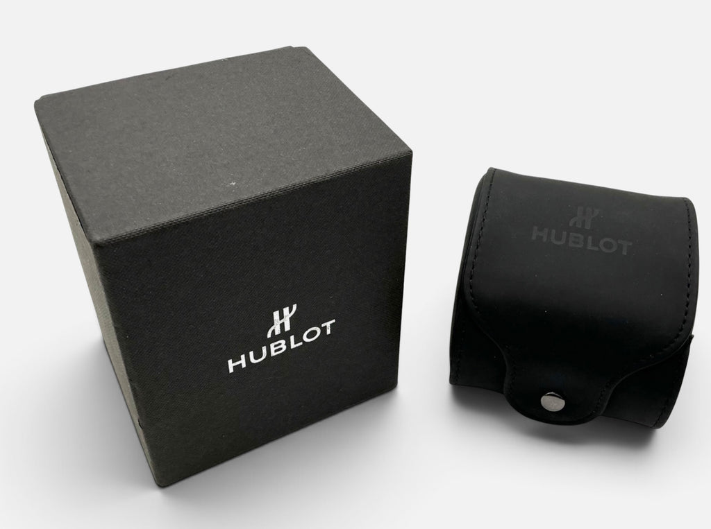 Genuine Hublot OEM Black Watch Box With Travel Pouch & Watch Cushion