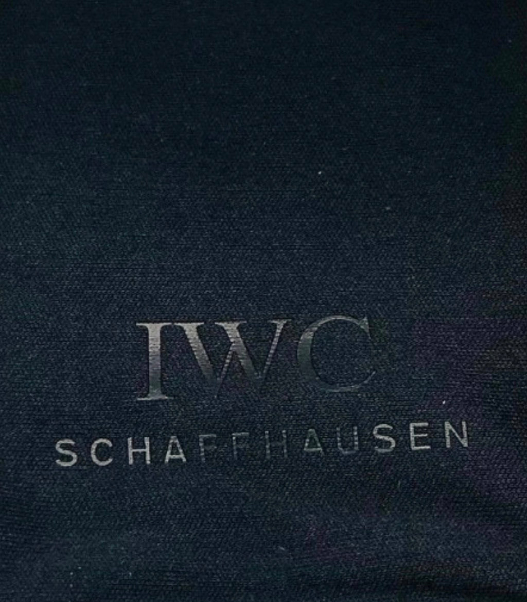 Genuine IWC Schaffhausen Black Microfibre Cleaning Cloth with Original Sleeve - 2010