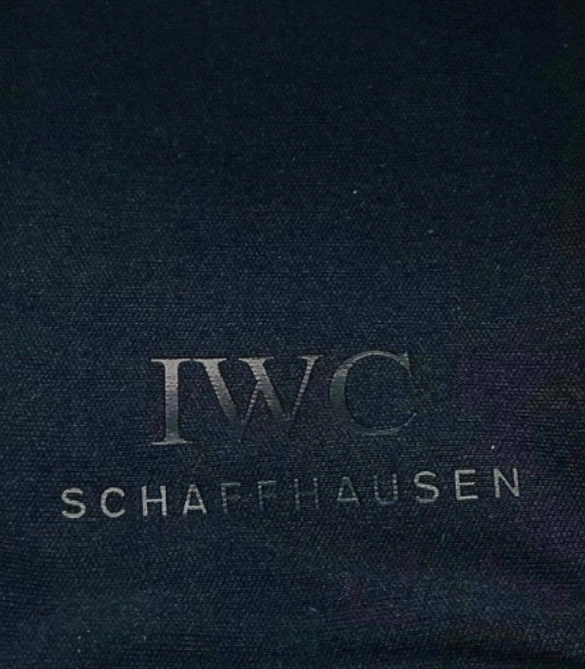 Genuine IWC Schaffhausen Black Microfibre Cleaning Cloth with Original Sleeve - 2010