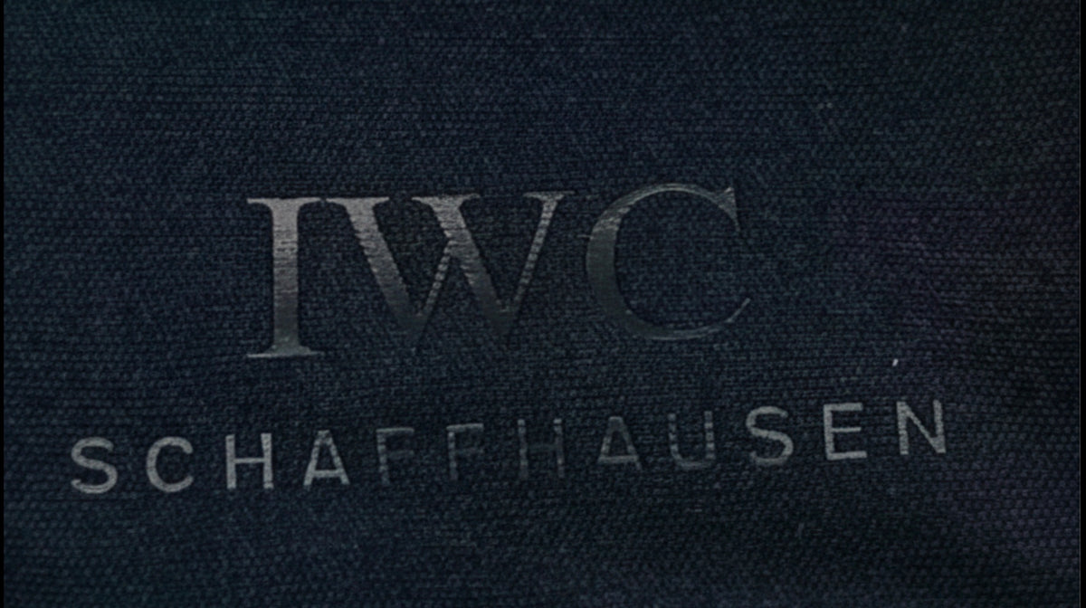 Genuine IWC Schaffhausen Black Microfibre Cleaning Cloth with Original Sleeve - 2010