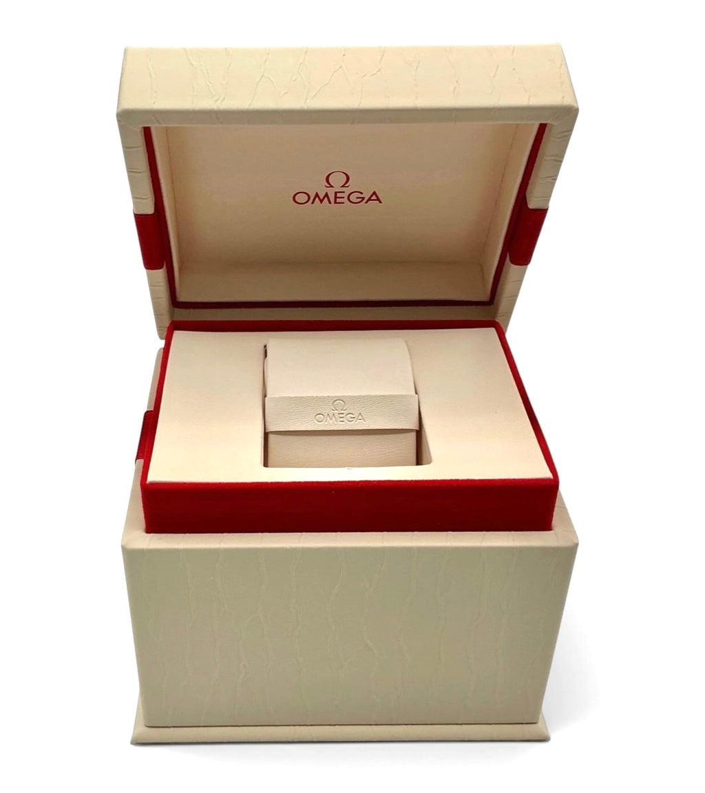 Genuine 2017 Omega De Ville Ladies Watch Box Set – Vertical Style Outer White Box