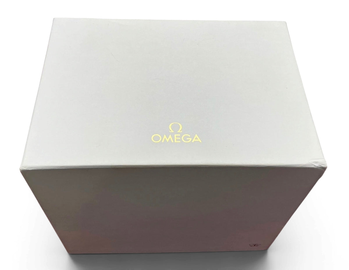Genuine 2017 Omega De Ville Ladies Watch Box Set – Vertical Style Outer White Box