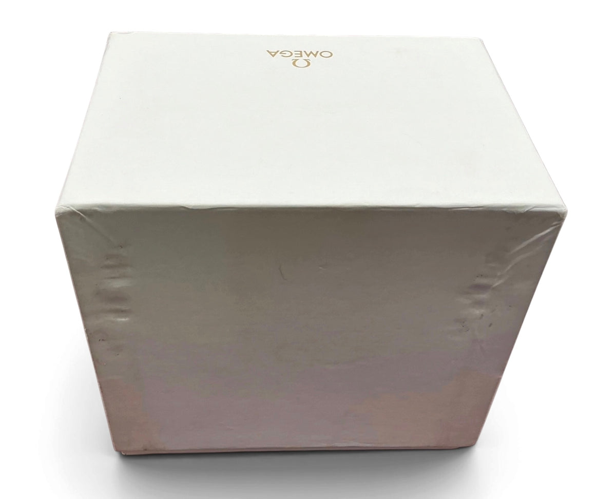 Genuine 2017 Omega De Ville Ladies Watch Box Set – Vertical Style Outer White Box