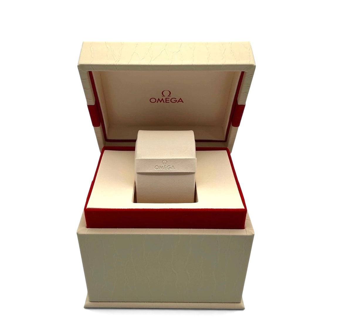 Genuine 2021 Ladies Omega Watch Presentation Box Set – Horizontal Format Outer White Box