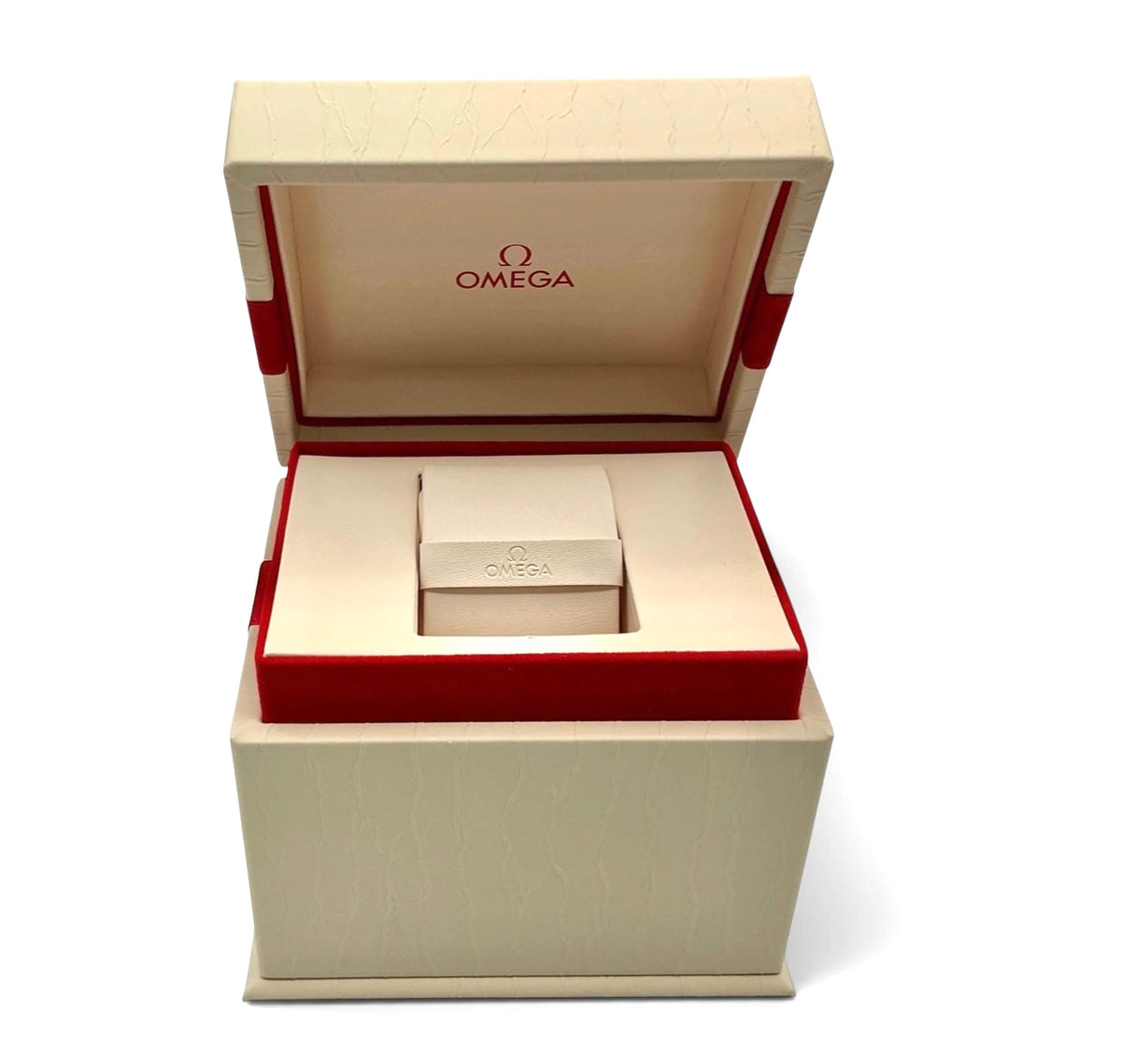 Genuine 2021 Ladies Omega Watch Presentation Box Set – Horizontal Format Outer White Box