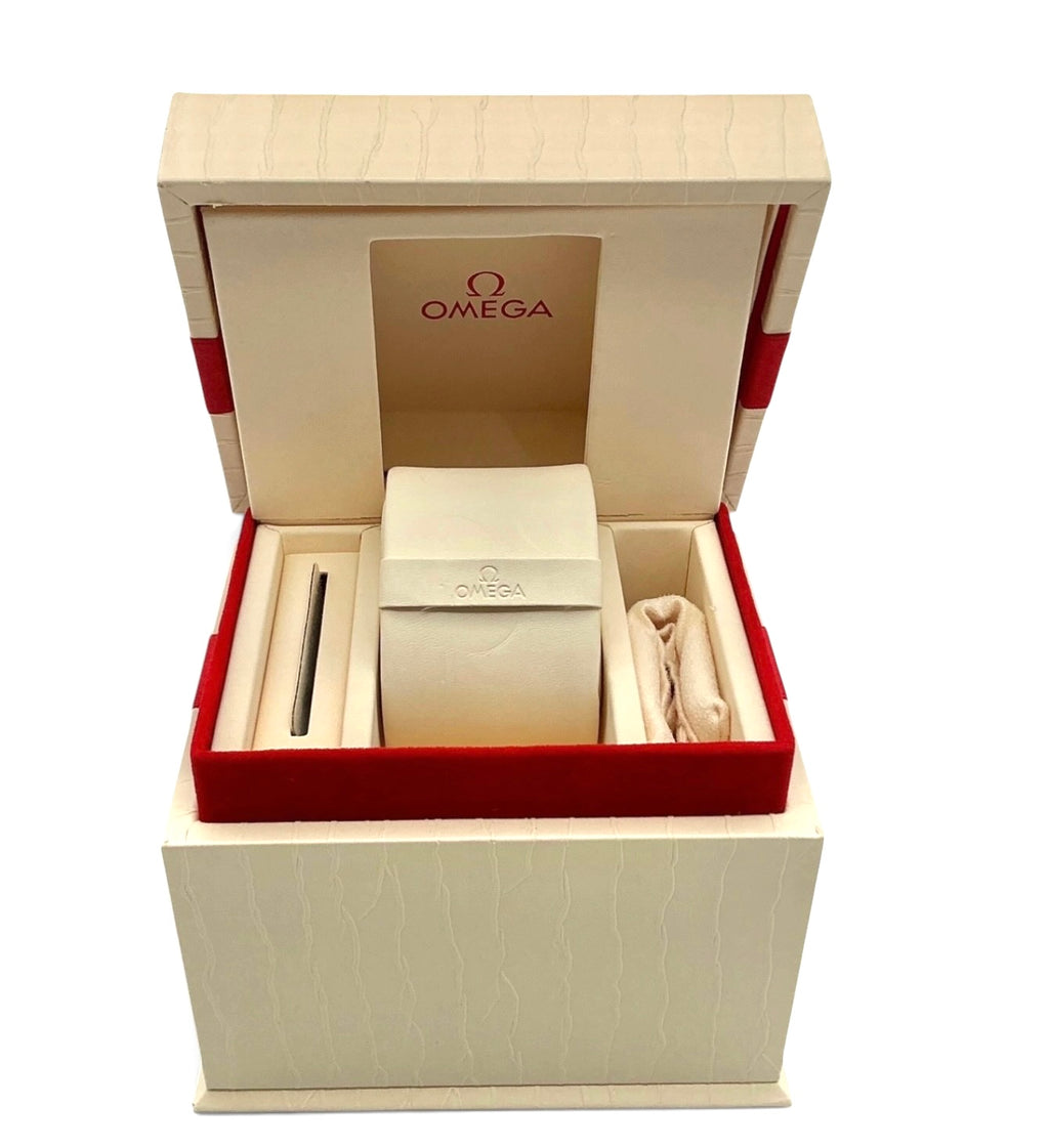 Genuine 2016 Ladies Omega Watch Box Presentation Set – Vertical Format White Outer Box