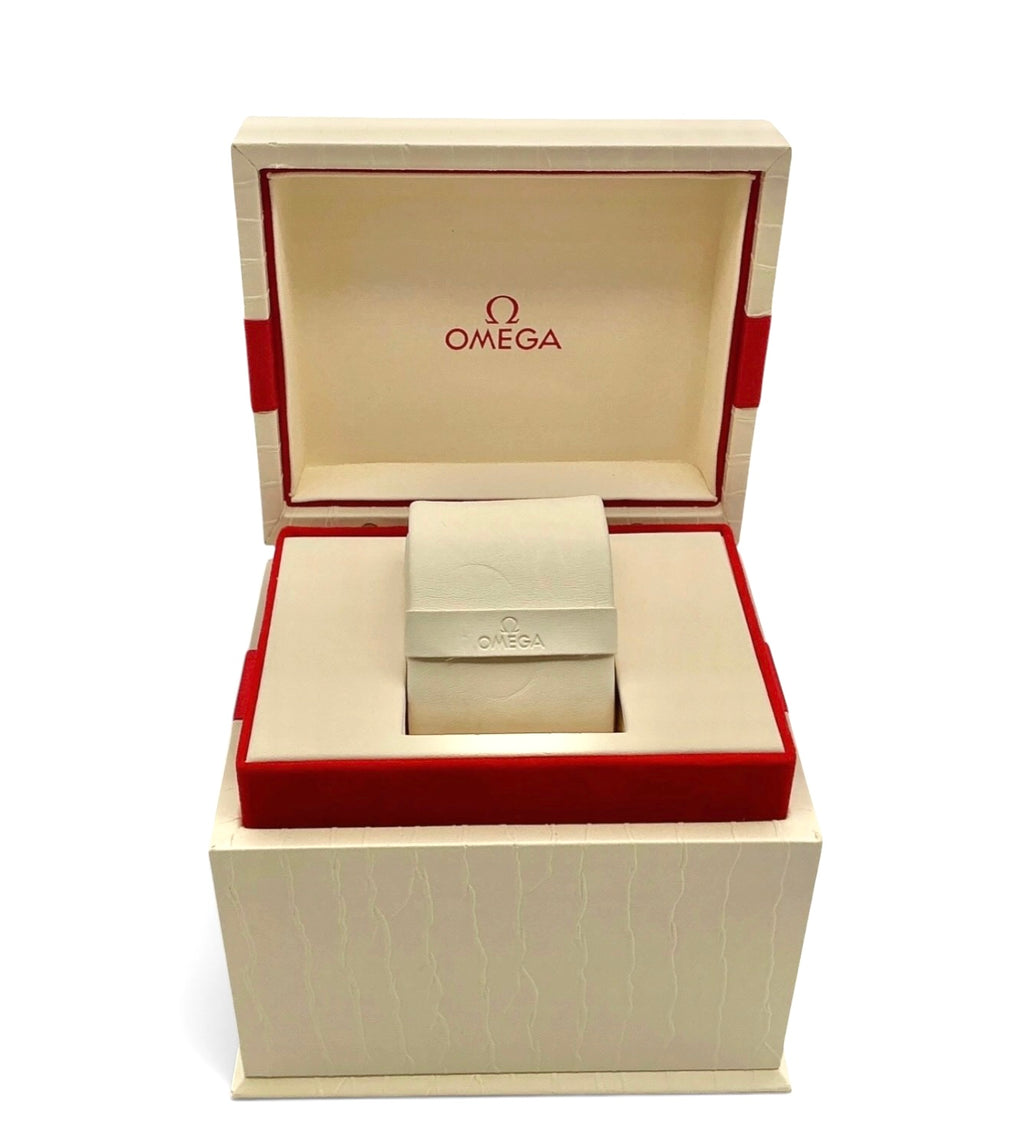 Genuine 2016 Ladies Omega Watch Box Presentation Set – Vertical Format White Outer Box