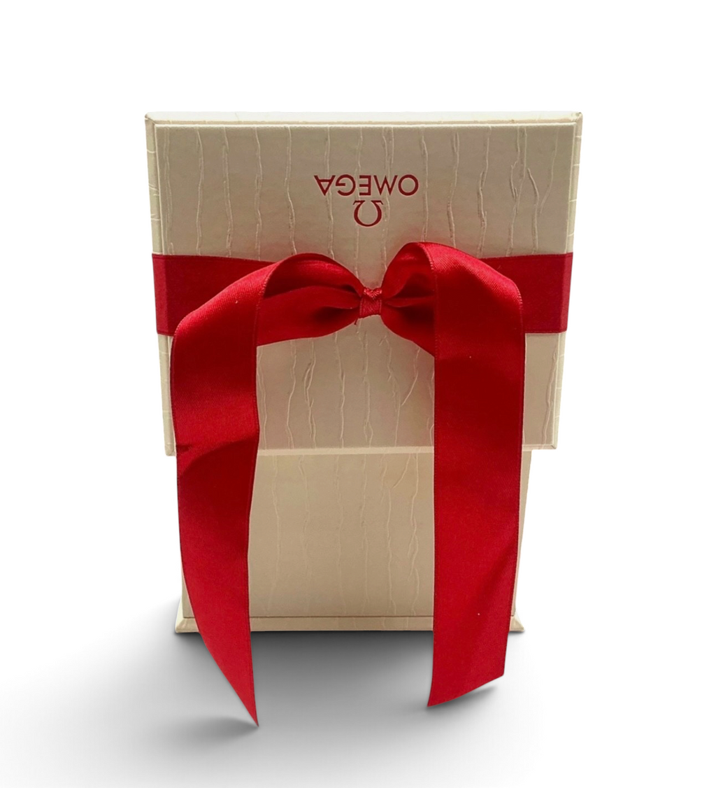 Genuine 2016 Ladies Omega Watch Box Presentation Set – Vertical Format White Outer Box