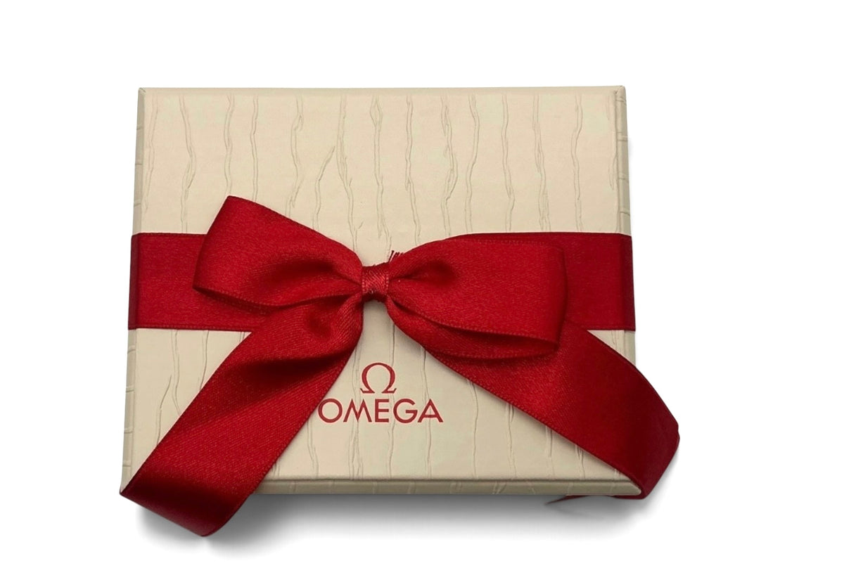 Genuine 2016 Ladies Omega Watch Box Presentation Set – Vertical Format White Outer Box