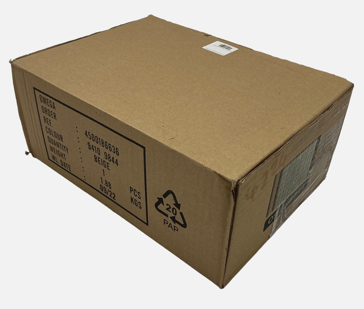 Omega OEM LARGE Brown Outer Cardboard Packaging Box – Ref 9410 9844 – Beige