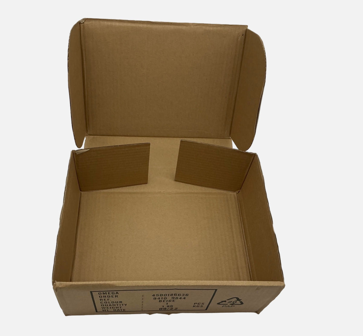 Omega OEM LARGE Brown Outer Cardboard Packaging Box – Ref 9410 9844 – Beige