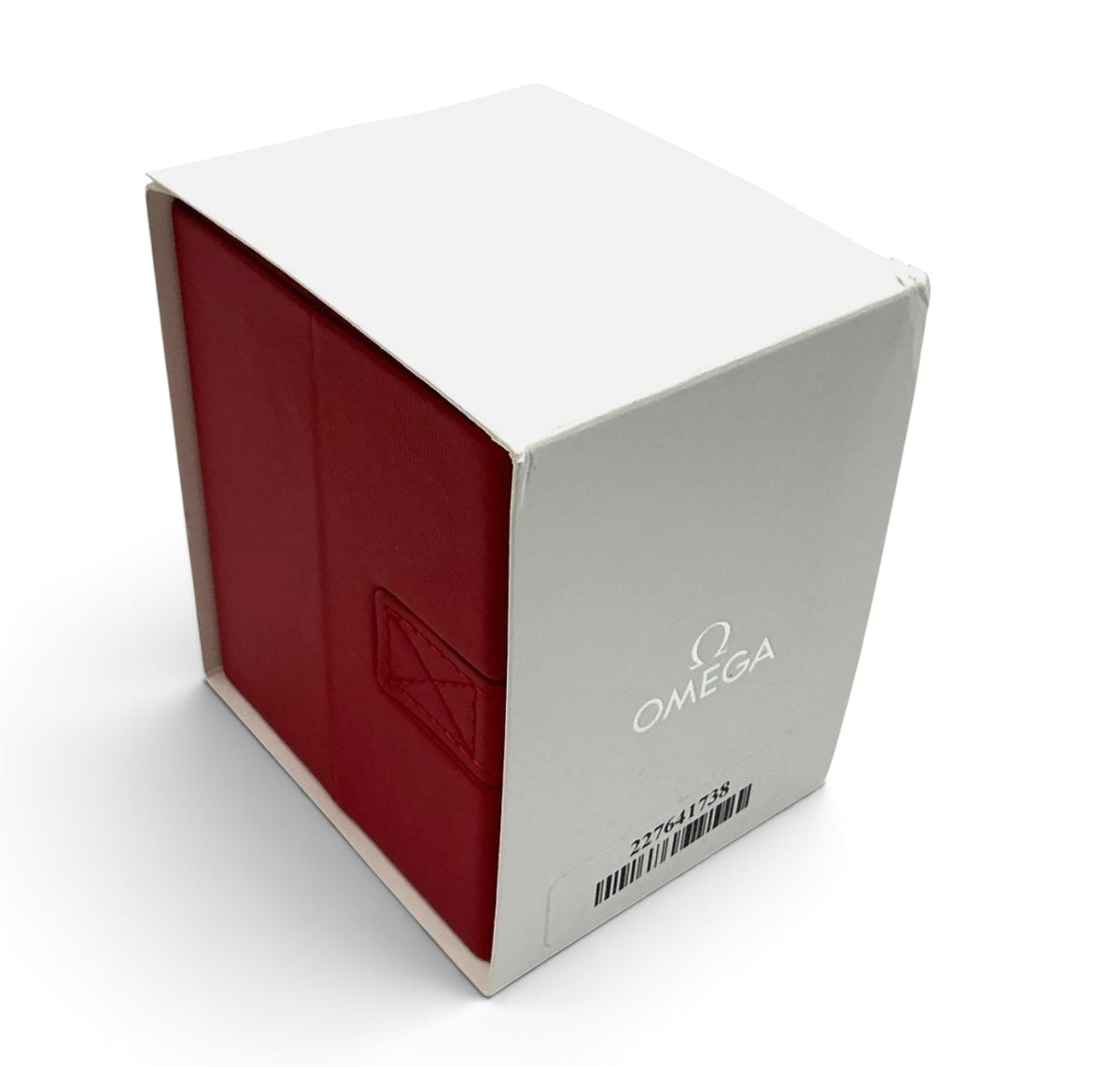 Genuine Omega Red Cube Faux Leather Watch Travel Case – Complete Set with Sleeve