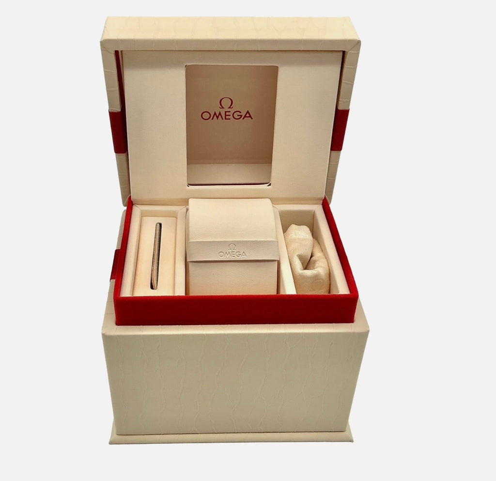 Ladies Omega Aqua Terra 28mm OEM Watch Box Presentation Set 220.10.28.60.55.001