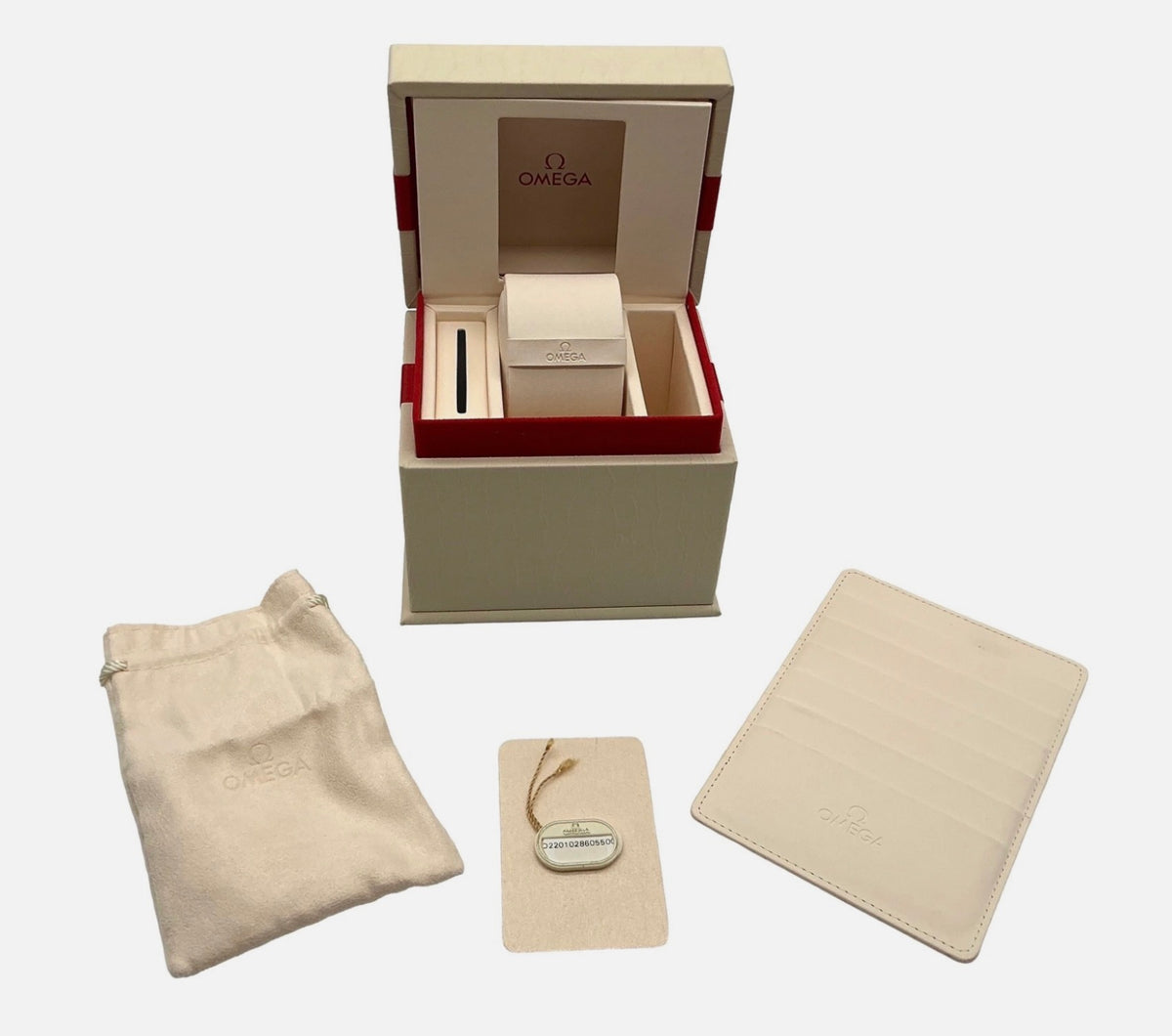 Ladies Omega Aqua Terra 28mm OEM Watch Box Presentation Set 220.10.28.60.55.001