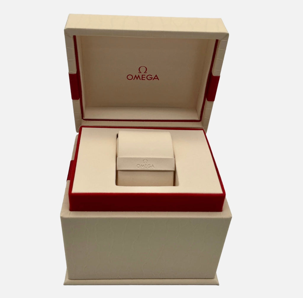 Genuine Ladies Omega OEM Constellation Manhattan 28mm Watch Box Presentation Set, Complete - Ref: O1312028606300