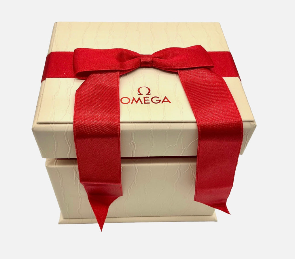 Genuine Ladies Omega OEM Constellation Manhattan 28mm Watch Box Presentation Set, Complete - Ref: O1312028606300