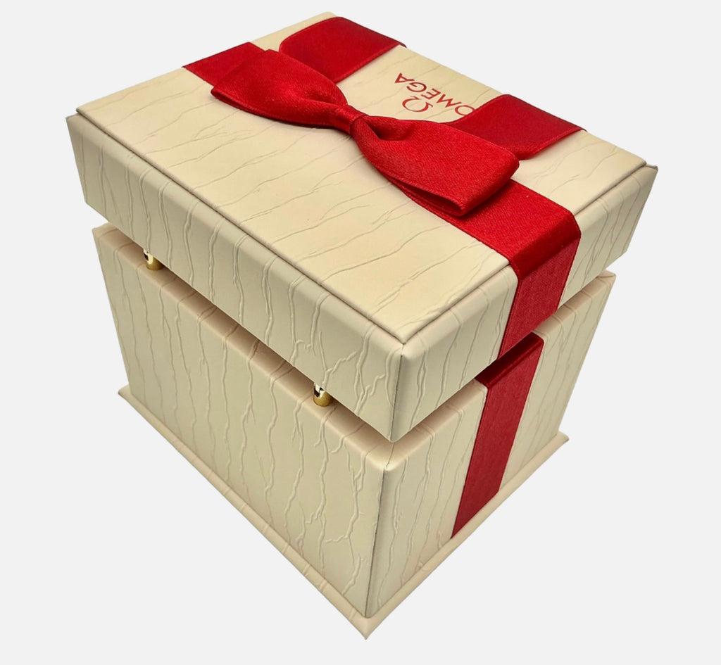 Genuine Ladies Omega OEM Constellation Manhattan 28mm Watch Box Presentation Set, Complete - Ref: O1312028606300