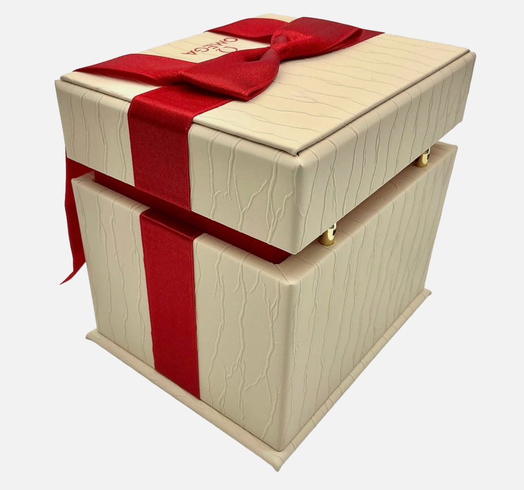 Genuine Ladies Omega OEM Constellation Manhattan 28mm Watch Box Presentation Set, Complete - Ref: O1312028606300