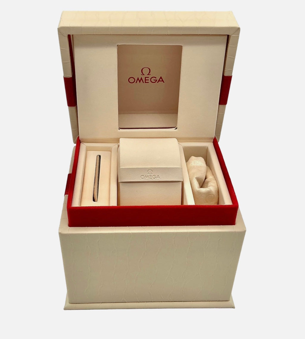 Genuine Omega Ladies De Ville Prestige Quartz 25mm OEM Watch Box Presentation Set, Full Set - Ref: O13110256055001