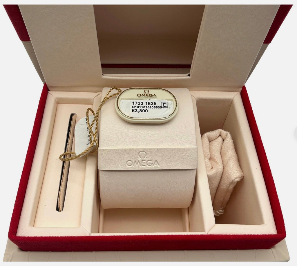 Genuine Omega Ladies De Ville Prestige Quartz 25mm OEM Watch Box Presentation Set, Full Set - Ref: O13110256055001