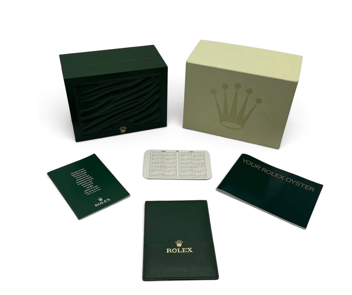 Genuine Rolex 30.00.02 OEM Small Wave-Top Watch Box Presentation Set – Full Set