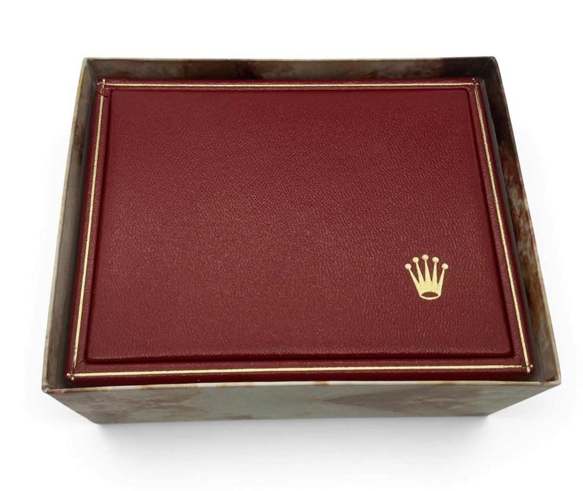 Rolex OEM Vintage Watch Box 14.00.02 – Red With Outer Box and Cushion – 1970s/1980s