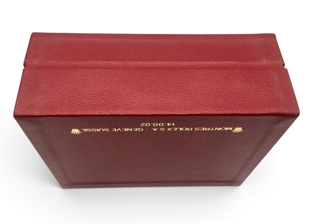 Rolex OEM Vintage Watch Box 14.00.02 – Red With Outer Box and Cushion – 1970s/1980s
