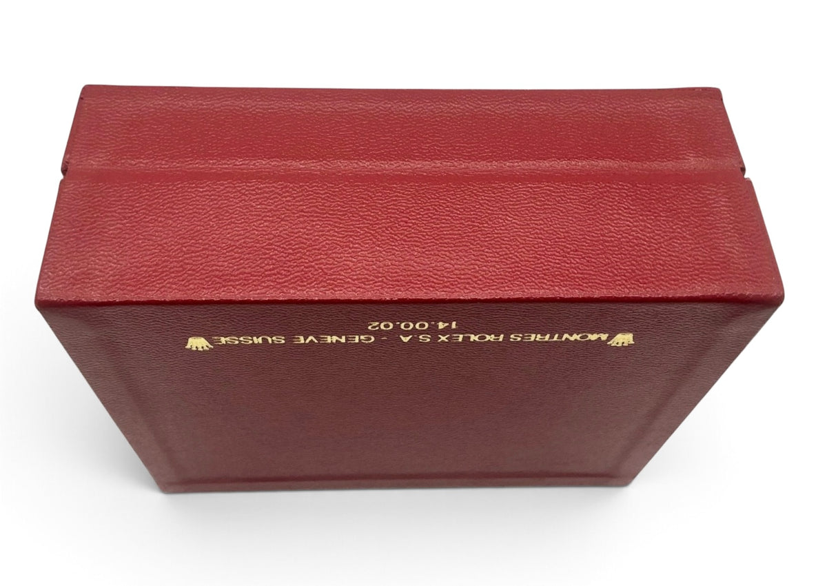 Rolex OEM Vintage Watch Box 14.00.02 – Red With Outer Box and Cushion – 1970s/1980s