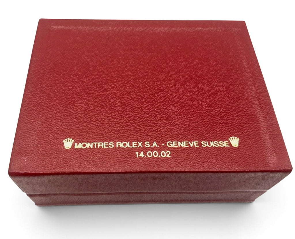 Rolex OEM Vintage Watch Box 14.00.02 – Red With Outer Box and Cushion – 1970s/1980s