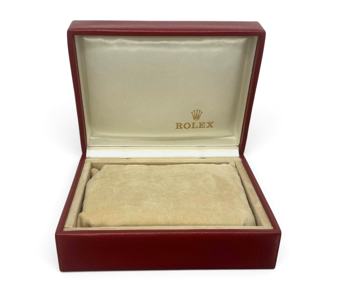 Rolex OEM Vintage Watch Box 14.00.02 – Red With Outer Box and Cushion – 1970s/1980s