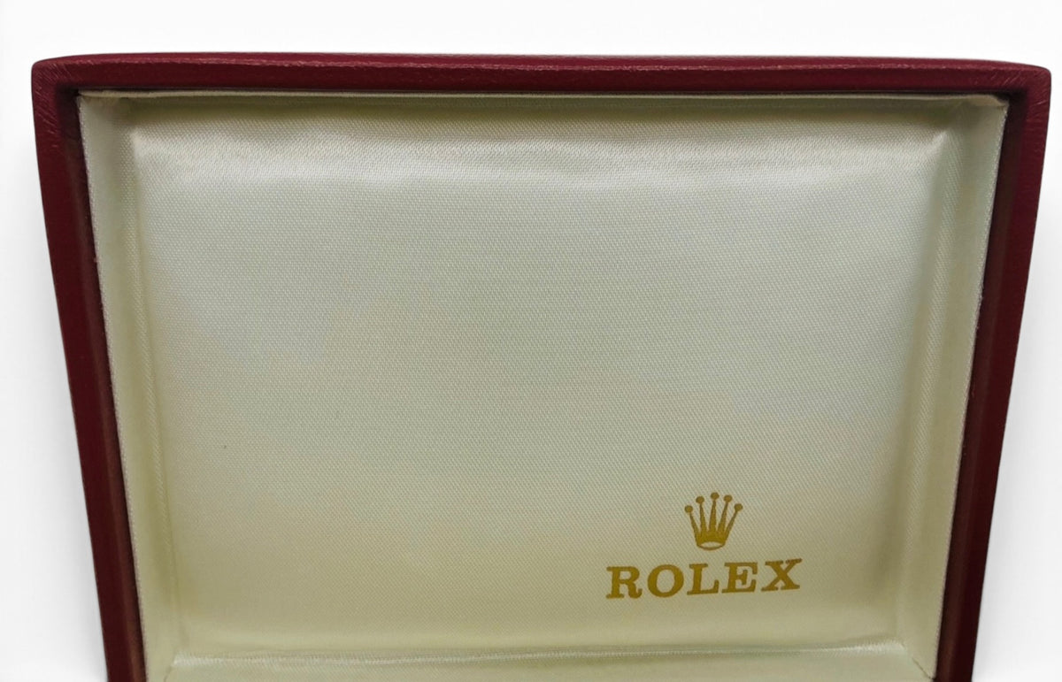 Rolex OEM Vintage Watch Box 14.00.02 – Red With Outer Box and Cushion – 1970s/1980s