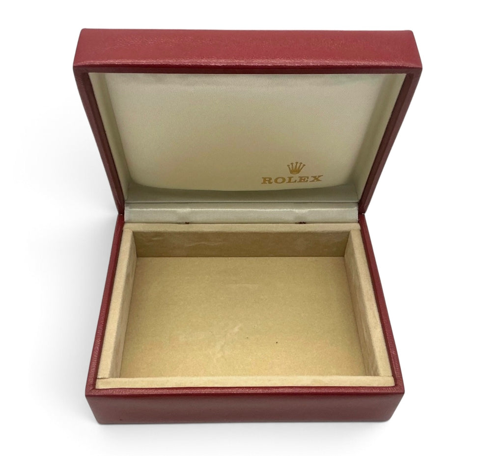 Rolex OEM Vintage Watch Box 14.00.02 – Red With Outer Box and Cushion – 1970s/1980s