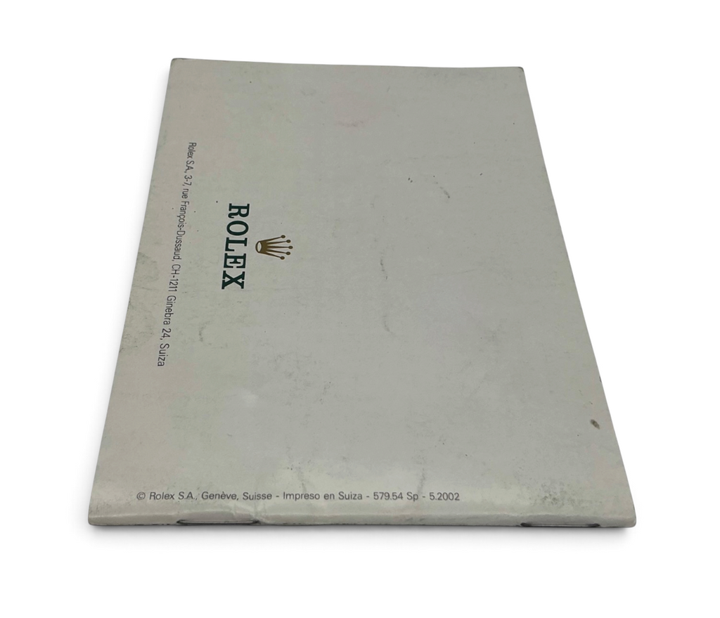 Genuine Rolex “Su Rolex Oyster” Booklet – Spanish – 579.54 Sp – 5.2002 – 26pp