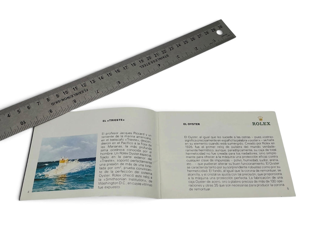 Genuine Rolex “Su Rolex Oyster” Booklet – Spanish – 579.54 Sp – 5.2002 – 26pp
