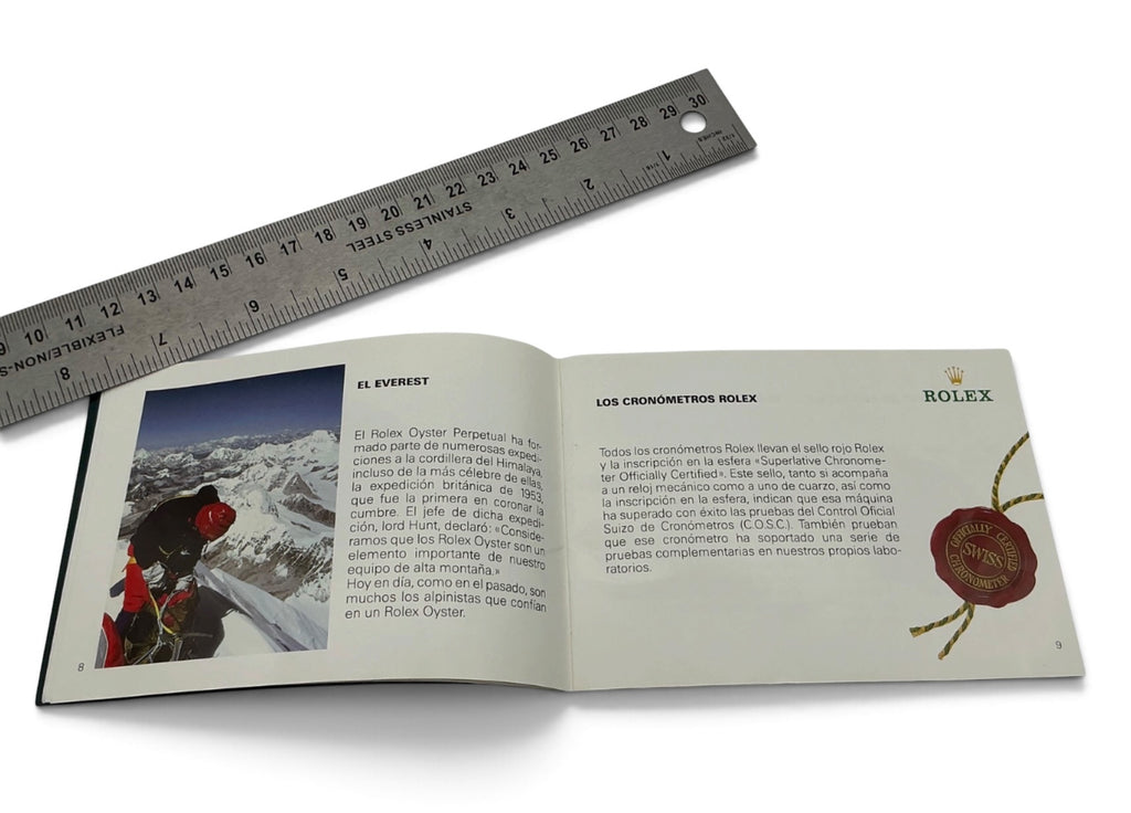 Genuine Rolex “Su Rolex Oyster” Booklet – Spanish – 579.54 Sp – 5.2002 – 26pp