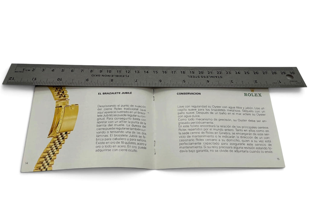 Genuine Rolex “Su Rolex Oyster” Booklet – Spanish – 579.54 Sp – 5.2002 – 26pp