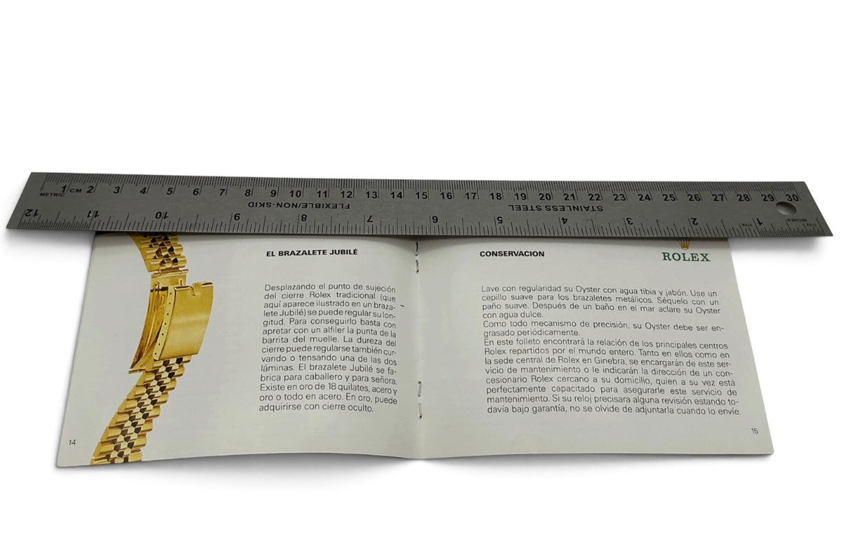 Genuine Rolex “Su Rolex Oyster” Booklet – Spanish – 579.54 Sp – 5.2002 – 26pp