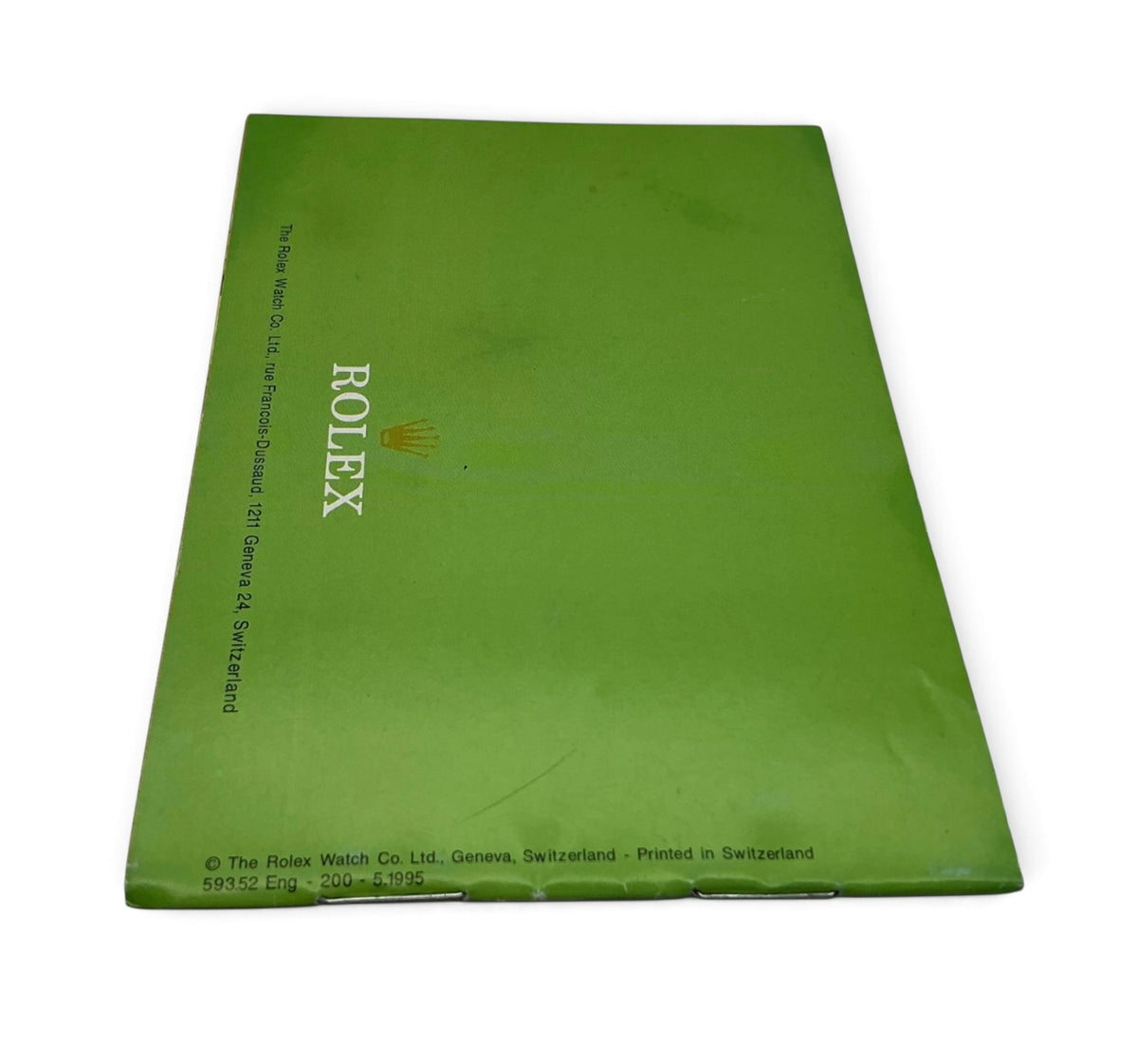 Genuine Rolex Datejust Booklet – English – 593.52 Eng‑200 – 5.1995