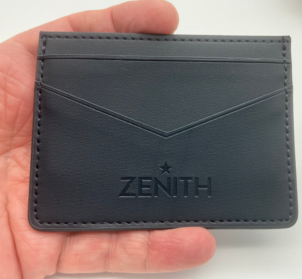 Genuine Zenith OEM Watch Accessory - Navy Blue Leather Card Holder – Unused Original Accessory