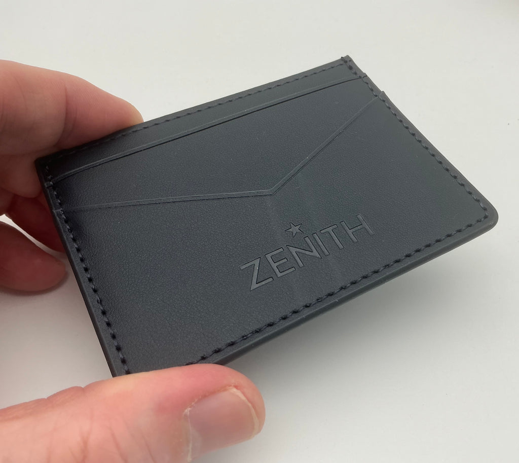 Genuine Zenith OEM Watch Accessory - Navy Blue Leather Card Holder – Unused Original Accessory