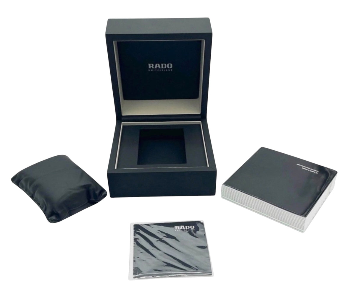2015 Rado OEM Presentation Watch Box Full Set – Outer & Inner Box, Cushion, Cloth & Manual