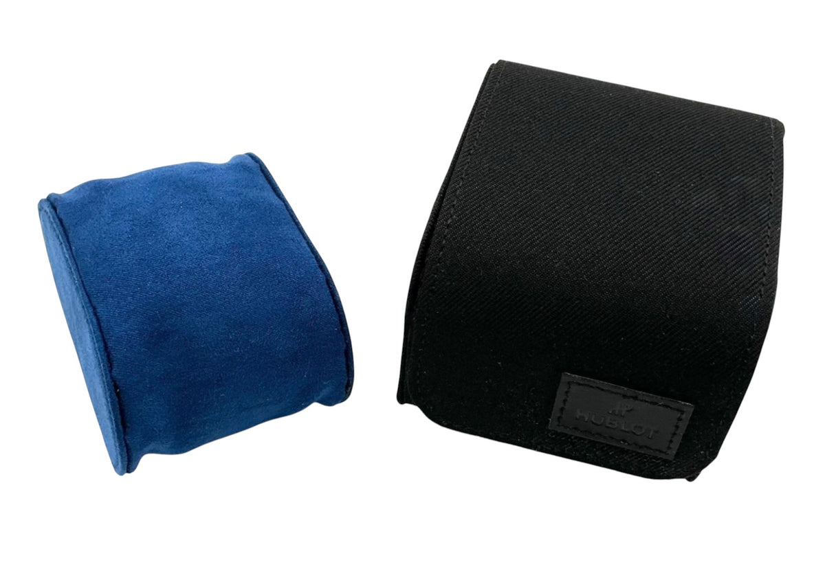Hublot Black Travel / Storage Watch Case/Box – Hook & Loop Closure – Blue Cushion