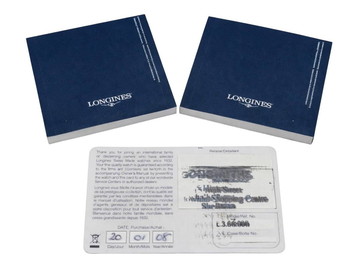 Longines Documentation Set – Calibre L667 Booklet, Instruction Manual, Warranty Card (2007)