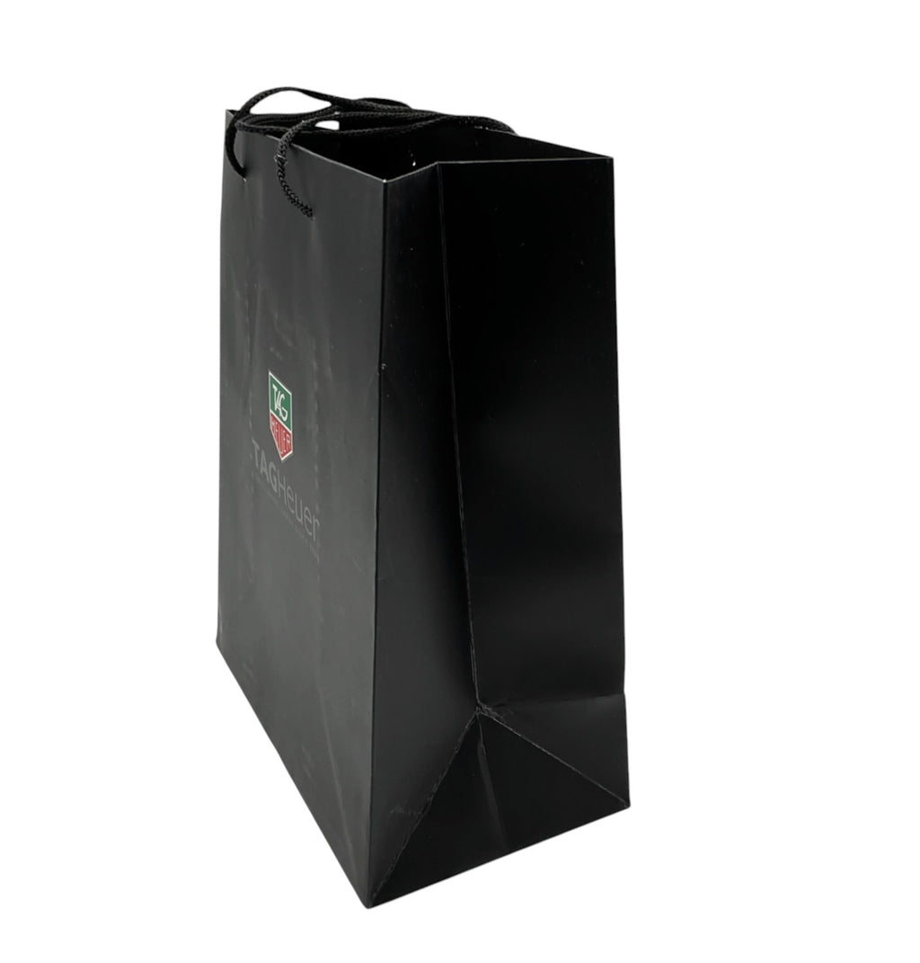 Genuine TAG Heuer OEM Black Boutique Bag – Lace Handles (2008–2013) 27×20.5×12cm